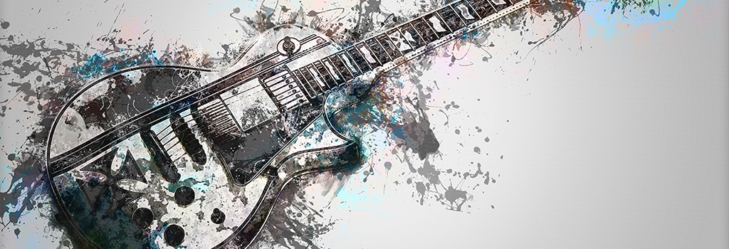 Illustrated Guitar - exhibited at Java Been 2019